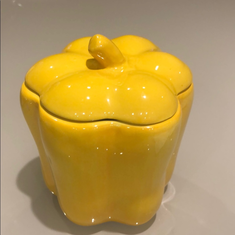 Yellow Bell Pepper jar canister Temptations byTara